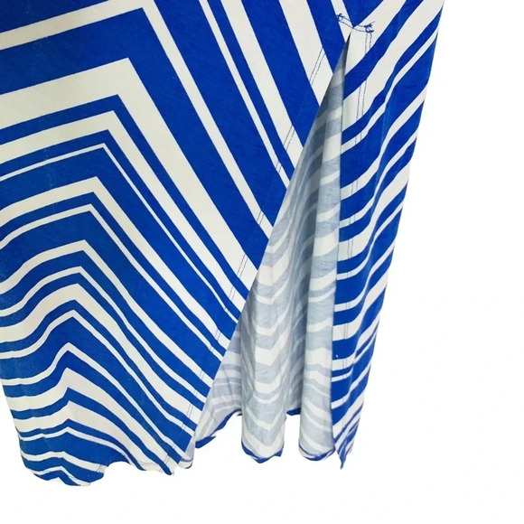 La Blanca Archistripe Swim Cover Up Maxi Dress Blue MISSING BELT Size M NWT - Picture 8 of 11